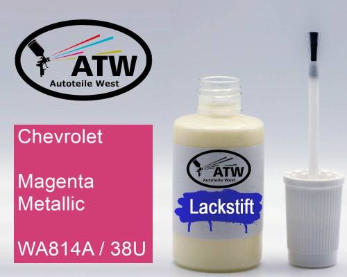 Chevrolet, Magenta Metallic, WA814A / 38U: 20ml Lackstift, von ATW Autoteile West.